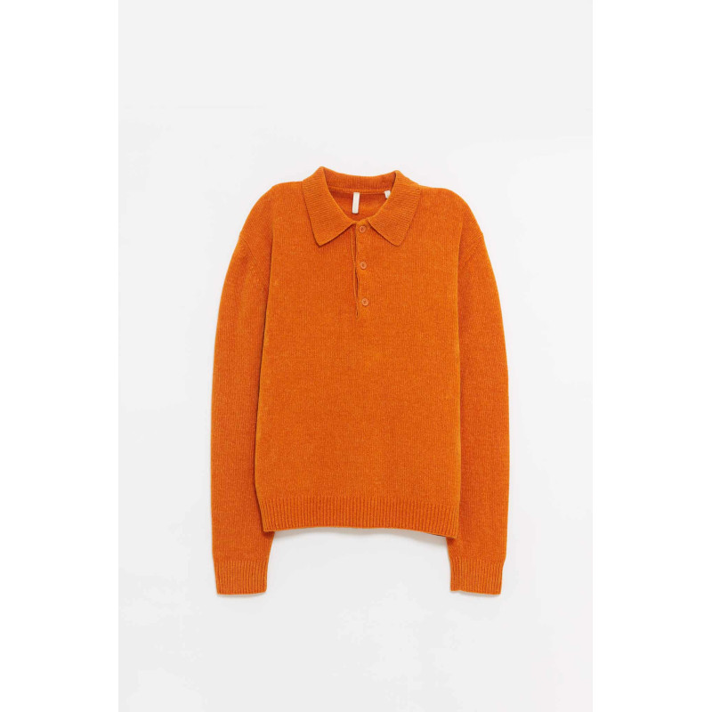 SUNFLOWER ORANGE CHENILE POLO
